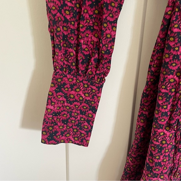 REBECCA VALLANCE Rosette Belted Floral-Print Silk Crepe De Chine Mini Dress - Picture 13 of 16